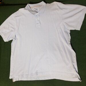 2X light blue cotton polo shirt